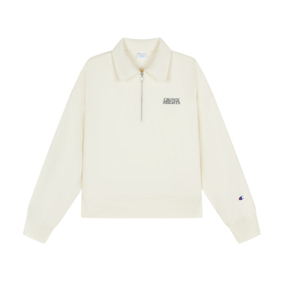 Champion冠军翻领半拉链加绒保暖卫衣男潮牌情侣外套衬衣休闲女