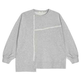 studio CLIP 卫衣女2025冬季新款简约棉质不规则长袖上衣582718