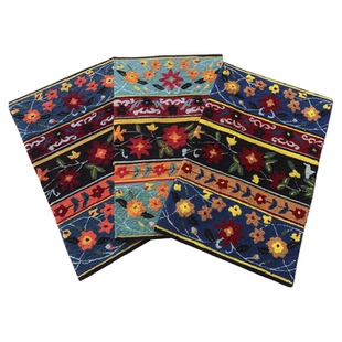 外贸出口手工针织加厚地垫地毯厨房卫生间浴室脚垫门厅复古110*70