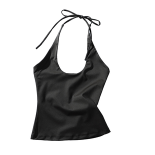 SINGLE MOMENT 25SS夏季新款挂脖吊带女修身塑形运动上衣背心内搭