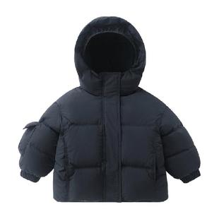 [90绒子三防蓄热]齐齐熊男童羽绒服女宝宝冬季儿童红色新年面包服