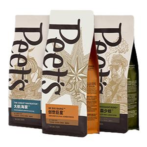 Peets皮爷经典拼配创世巨星大航海家阿拉比卡多风味组合咖啡豆3包