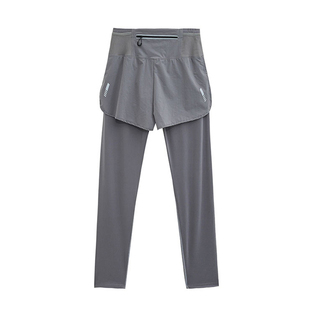 薄款加绒五个口袋运动短裤女鲨鱼裤瘦腿打底假两件速干跑步健身裤