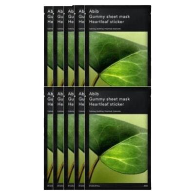 韩国直邮Abib阿彼芙口香糖鱼腥草面膜舒缓滋润肌肤27ml*10正品