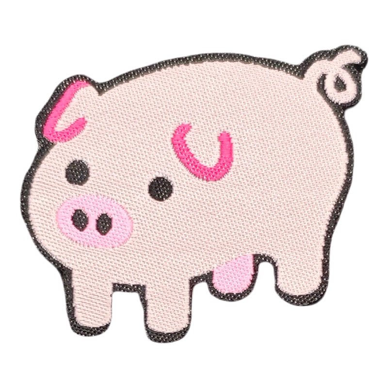 DIY二次元可爱pig猪猪魔术贴章