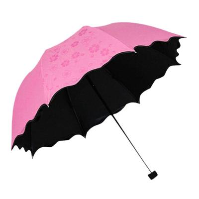 雨伞女晴雨伞防晒加厚晴雨两用太阳伞折叠三折伞防紫外线批发手动