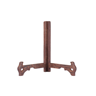 茶饼架展示架鸡翅实木收纳架普洱茶托架子置物架茶叶饼架茶具配件