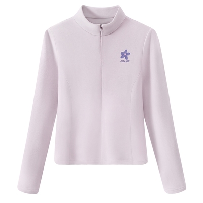 都市丽人德绒打底衫女半拉链内搭