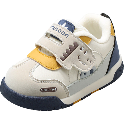 牧童宝宝卡通小恐龙加绒学步鞋