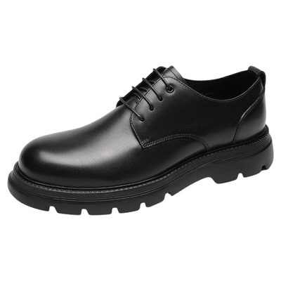 CROWN/皇冠男士皮鞋新款德比鞋商务西装增高厚底皮鞋男结婚新郎鞋