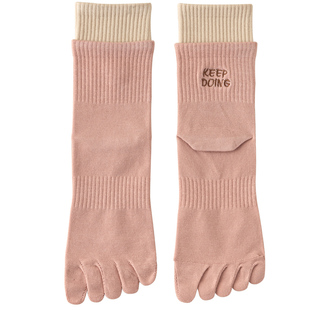 五指袜子女纯棉防脚气春季中筒袜全棉夏薄款防臭运动秋冬分趾长袜