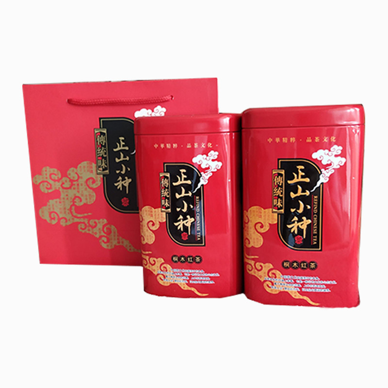 鲜美匠正山小种茶叶桐木关红茶浓香型武夷红茶散装礼盒装罐装500g