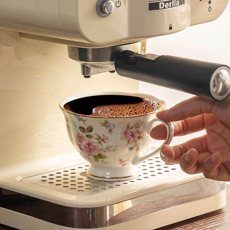 描金骨瓷咖啡杯碟礼盒春日礼乔迁手茶杯田园新婚伴碎花礼物风下午