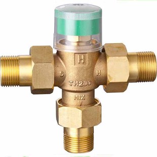兴骋新款古铜色4分6分1寸活接恒温阀防烫伤恒温混水阀 工程管道阀