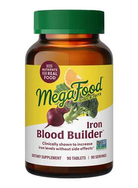 Megafood补铁片剂孕妇孕期补气血