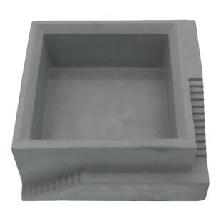 水泥工艺品模具硅胶 diy花盆模具方形边梯田中式建筑造景摆设磨具