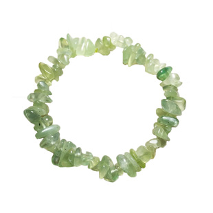 正品天然绿葡萄石手链水晶碎石手串脚链 招财diy串珠散珠半成品