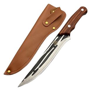 出口日本龙泉高硬度锻打杀猪卖肉剔骨刀分割刀超快锋利屠夫尖刀具