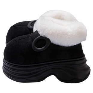 8cm厚底棉拖鞋女款冬季包跟2025新款雪地靴加绒增高棉鞋女士外穿
