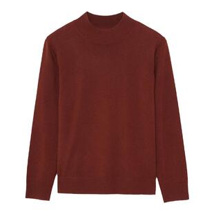 TENGS滕氏春季女装半高领时尚简约基础衫柔软羊毛针织衫套头衫