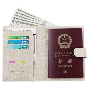 新款真皮RFID商务护照包多功能钱包机票证件保护套随身便携护照夹