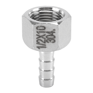 304不锈钢六角内丝宝塔接头外丝转皮接软管格林头水管倒刺头大全