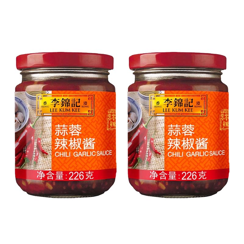 【百厨大战同款】李锦记蒜蓉辣椒酱226g火锅拌面下饭酱蘸酱调味品