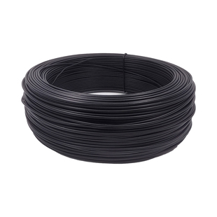 厂家批发包塑扎丝圆形扎线 园艺农场电网捆绑铁丝 黑色PVC包塑线