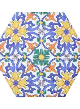 美式乡村风格手绘艺术花纹杯垫