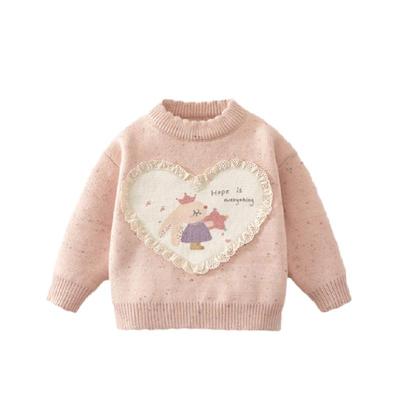 女童毛衣秋冬加绒保暖上衣