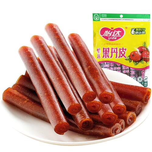 怡达果丹皮怀旧零食山楂卷山楂条蜜饯开胃绿色食品儿童健康零食