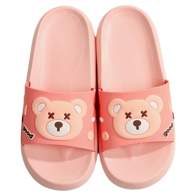 EVA底PVC面可爱防滑轻便居家拖鞋