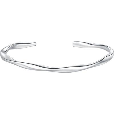 潮宏基足银手镯简约时尚经典百搭