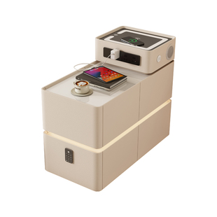 沙发边柜智能小户型客厅高级感轻奢多功能边几隔断扶手柜带灯角几