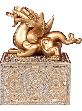 旗舰店正品2026马年李居明吉祥物正北方辟佑摆件六白偏财招财摆件