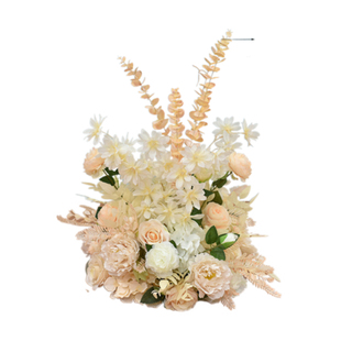 婚庆路引花地排花角花挂花仿真绢花T台舞台布置车展酒店礼堂装饰