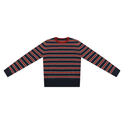 THESOONG/灵感活力 90s澳洲羊毛混纺撞色条纹肌理感毛衣女8417