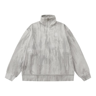 CLOTTEE by CLOT斑驳印花秋季半拉链卫衣男 竹系列 陈冠希主理W