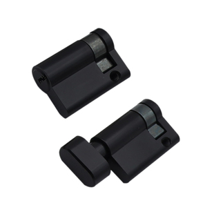 全铜黑色锁芯室内门锁胆背景门单边锁芯大葫芦隐形门45半截旋钮锁