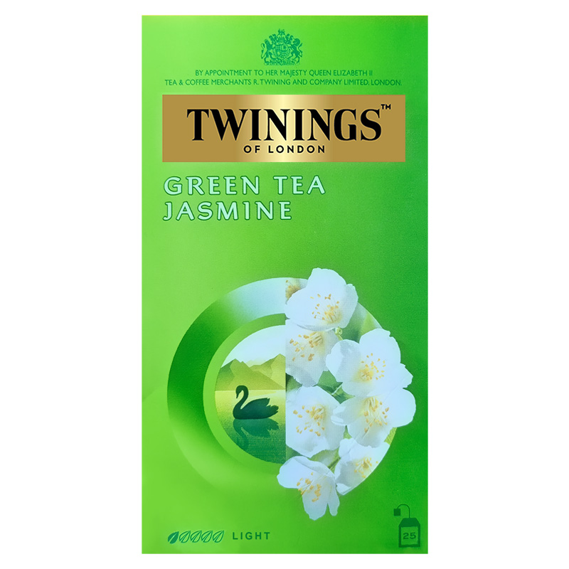 TWININGS川宁茉莉绿茶25片清香型25茶包袋泡茶英式下午茶进口茶叶