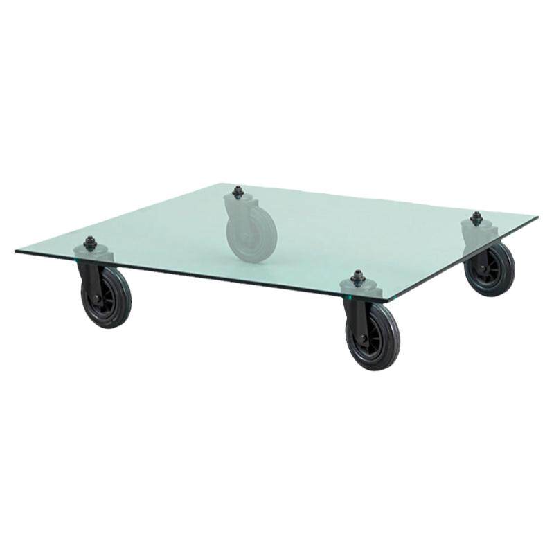 意大利FontanaArte Tavolo Con Ruote by Gae 玻璃转轮茶几收纳