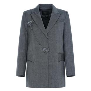 莱芙·艾迪儿商场同款2025春季新品高级感法式休闲女款中长外套