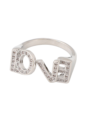字母love开口戒指女小众