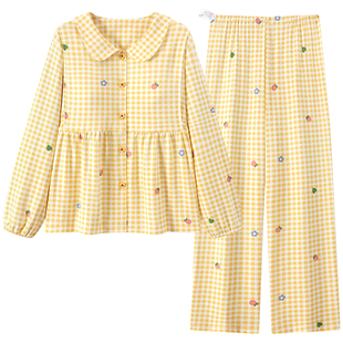 月子服春秋季纯棉大码孕妇睡衣哺乳夏季薄款产后产妇喂奶出院服