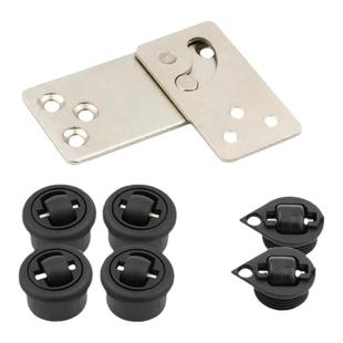 旋转餐桌五金配件90度多功能推拉旋转书桌木桌面暗装小旋风连接件