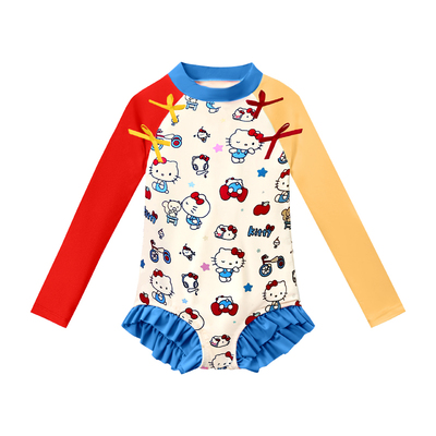 女童泳衣2025新款kt猫连体游泳衣