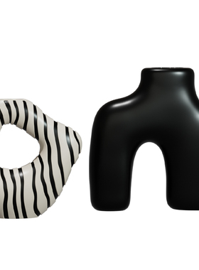 侘寂风轻奢高档花瓶摆件乔迁礼物