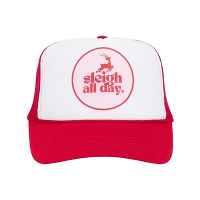 Friday Feelin SLEIGH ALL DAY 卡车司机帽 红色REVOLVE小众新款
