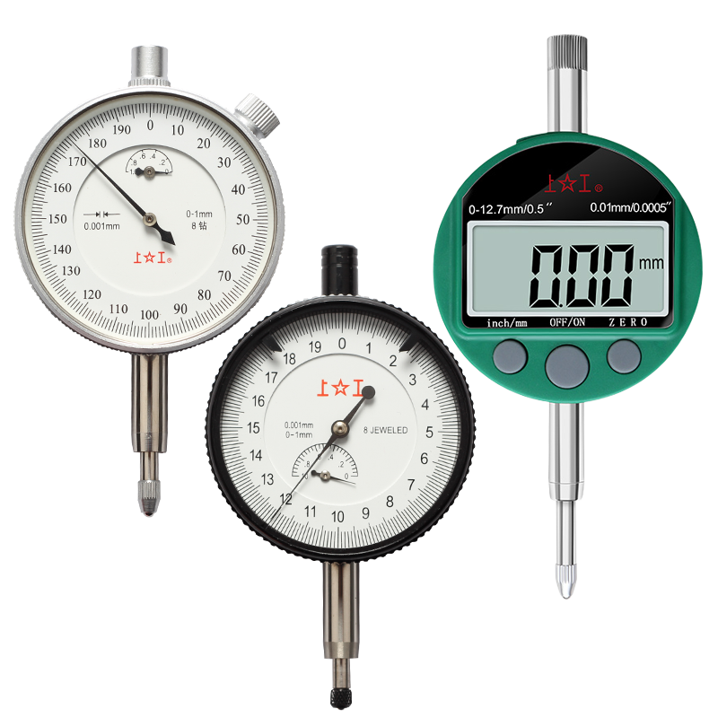 上工 千分表0-1mm 8钻防震千分表千分指示表千分卡千分厘卡0.001