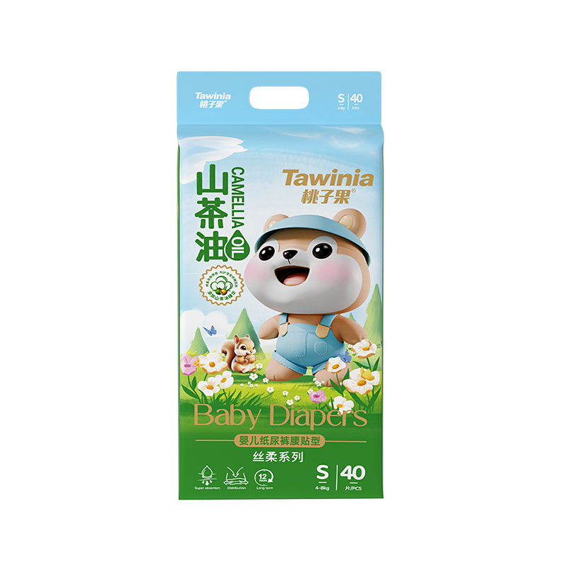 桃子果山茶油婴儿纸尿裤拉拉裤